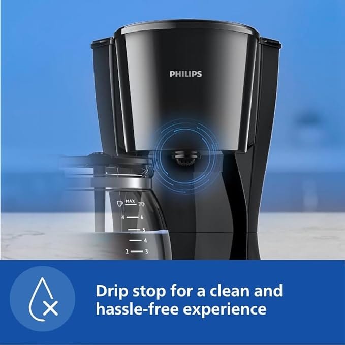 Philips Drip Coffee Maker HD7432/20, 0.6 L, Ideal for 2-7 cups, 750W, Black, Medium - Image 5