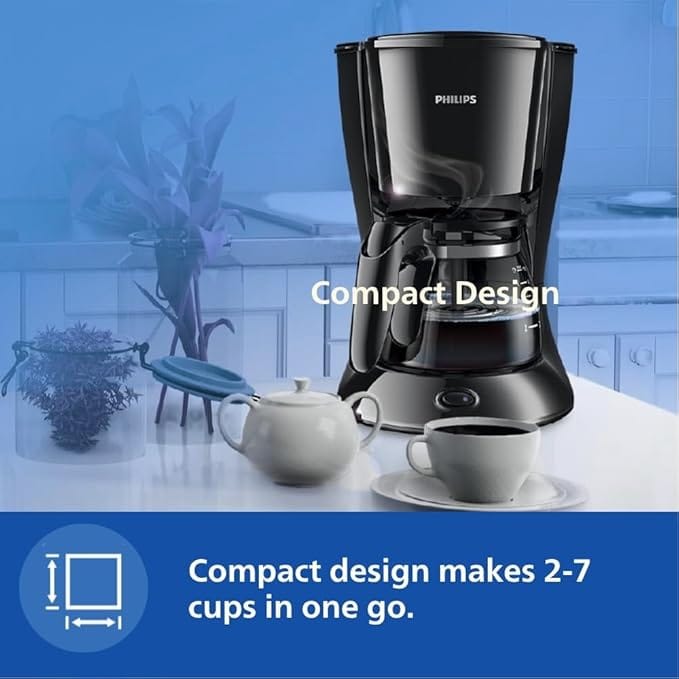 Philips Drip Coffee Maker HD7432/20, 0.6 L, Ideal for 2-7 cups, 750W, Black, Medium - Image 6
