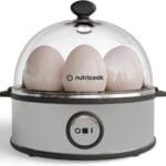 NutriCook Rapid Egg Cooker: 7 Egg Capacity Electric Egg Cooker for Boiled Eggs, Poached Eggs, Scrambled Eggs, or Omelettes with Auto Shut Off Feature