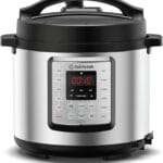 Nutricook Smart Pot Eko, 1000 Watts - 9 In 1 Instant Programmable Electric Pressure Cooker, 6 Liters, 14 Smart Programs, Brushed Stainless Steel/Black