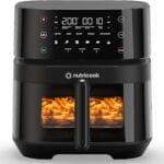 Nutricook Air Fryer 3 Vision with Clear Window and Internal Light , 5.7L, Air Fry, Roast, Bake, Dehydrate & Reheat, 6 Presets, AF357V, Black, 1700 Watts