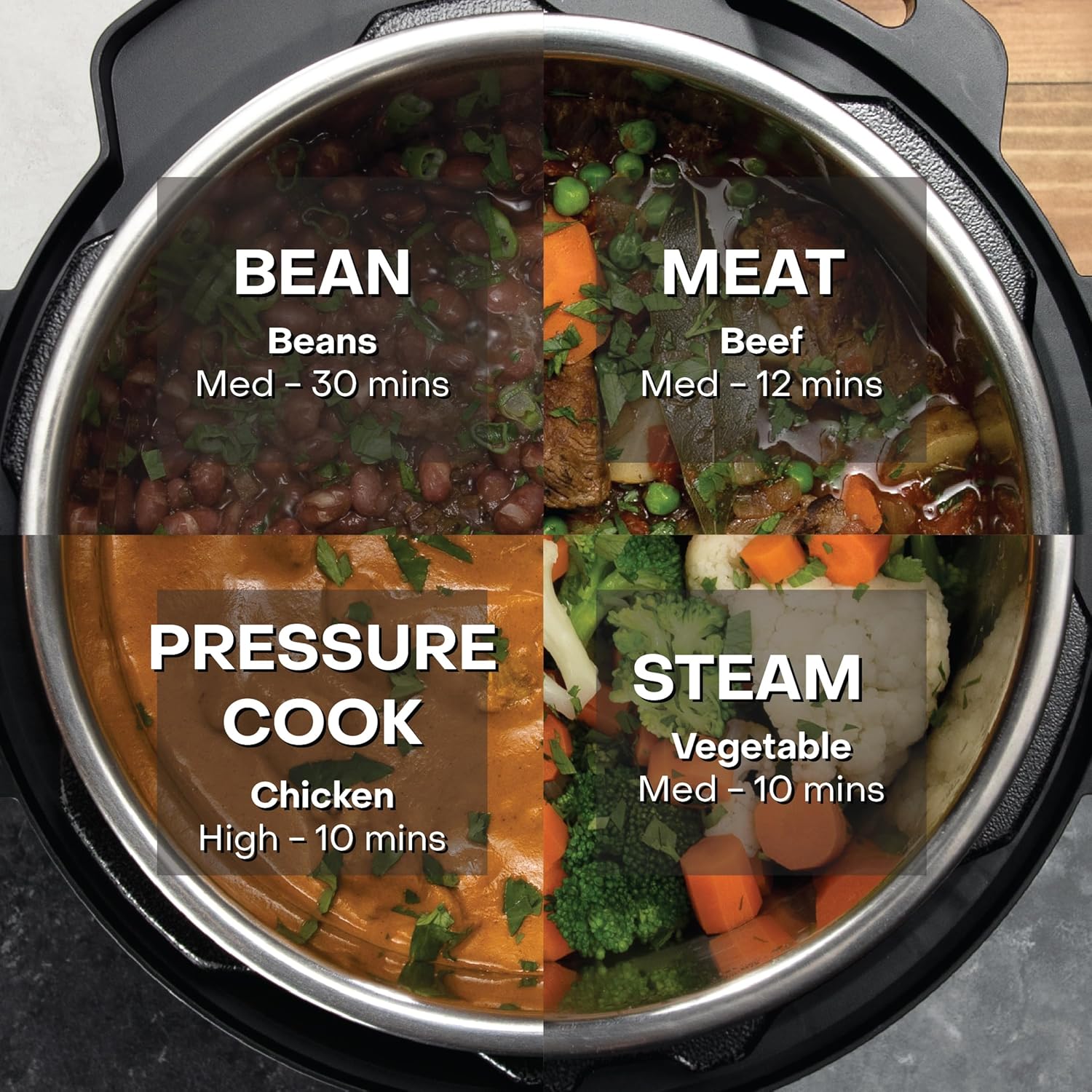 Nutricook Smart Pot 2, 8 Liters, 9 In 1 Electric Pressure Cooker, Slow Cooker, Rice Cooker, Steamer, Sauté Pot, Yogurt Maker & More, 12 Smart Programs With New Smart Lid - Image 3