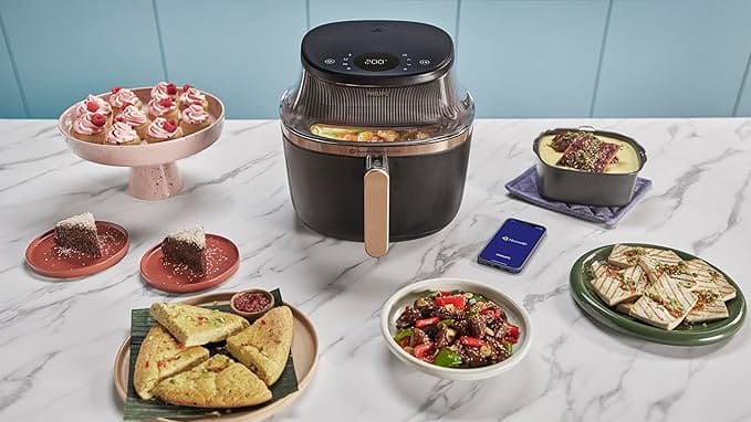 Philips Airfryer XL - 6.2L, 1700W, See-through Cooking Window, 16 Cooking Functions, Touchscreen, RapidAir Plus Technology, Black - NA332/09 - Image 7