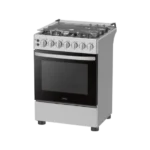 Midea 60*60 Cooker with 3 Gas + 1 Electric Burners, with 6 Functions, Fan-assisted, Silver, 60E3G1H6F-SL