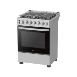 Midea 60*60 Cooker with 3 Gas + 1 Electric Burners, with 6 Functions, Fan-assisted, Silver, 60E3G1H6F-SL