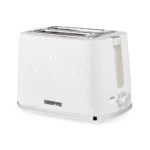 Geepas GBT36555 White 2-Slice Bread Toaster With 7-Level Browning Control