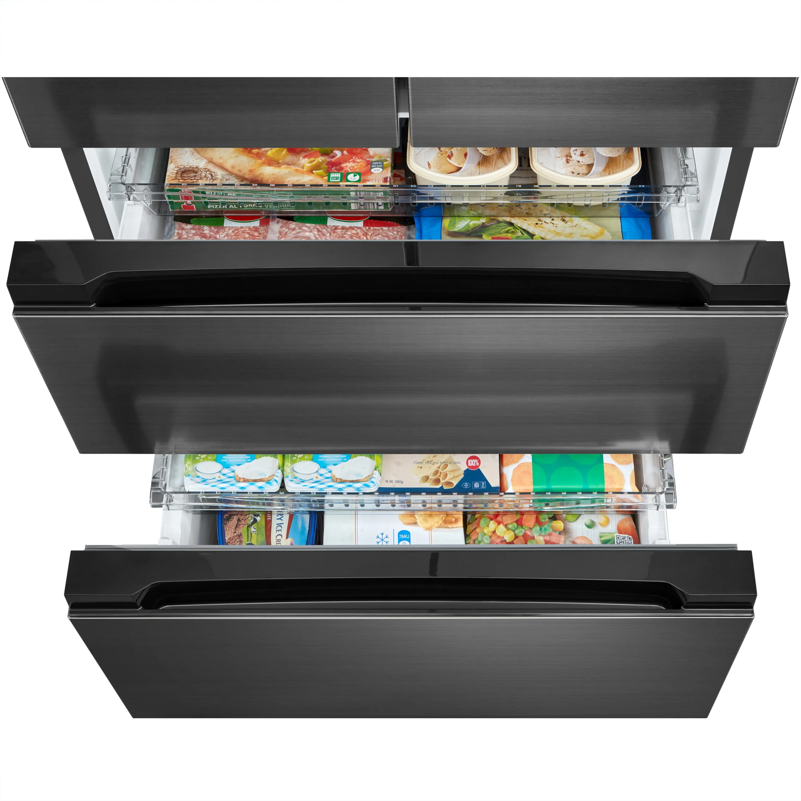 Midea MDRF692MIE46 Freestanding Fridge Freezer, No Frost, 516L, 347L Fridge+169L Freezer with LED Light,83.3cm Wide, Midea Inox - Image 6