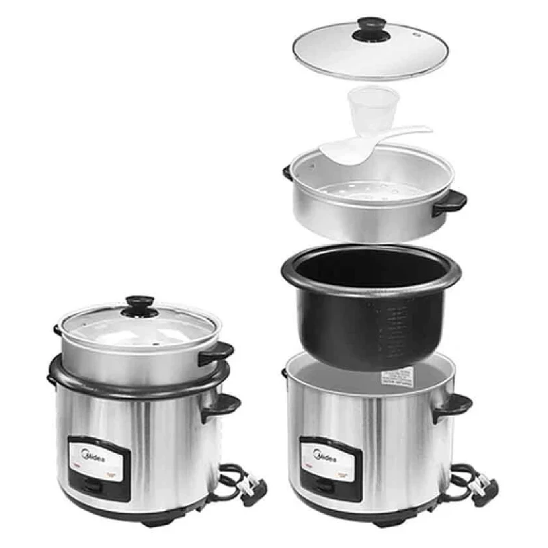 Midea 1.8L Rice Cooker with Steamer 750W – Model MG-TH657A - Image 3