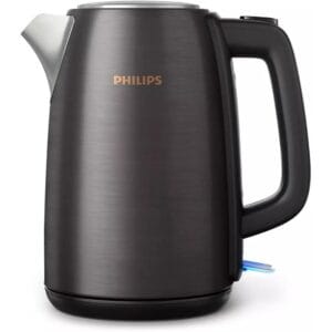 Philips Kettle 5000 Series - 2200W, 1.7L Capacity, Stainless Steel, Spring Lid, Auto-off, 360 Pirouette, Black/Copper - HD9352/31