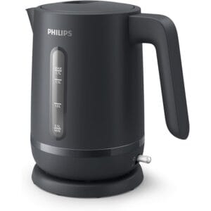Philips Kettle - 2200W, 1.7L, 360° Pirouette base, On/Off LED light, Auto Shut-off, Removable filter, Cord storage, Charcoal Grey - HD9314/90
