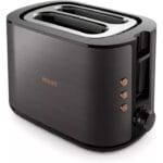 Philips 5000 Series Toaster - 950W, Auto Shut-off, Reheat Mode, Bun Warming Rack, Black & Copper - HD2650/31