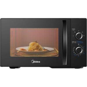 Midea 25 Liters Solo Microwave Oven with 5 Power Levels, 800W, Child-Safety-Lock, Defrost Function, 35 Minutes Timer, Fast Reheat, Pull Open Door Handle, Good for Home & Office, Black, MM8P022KG-BK