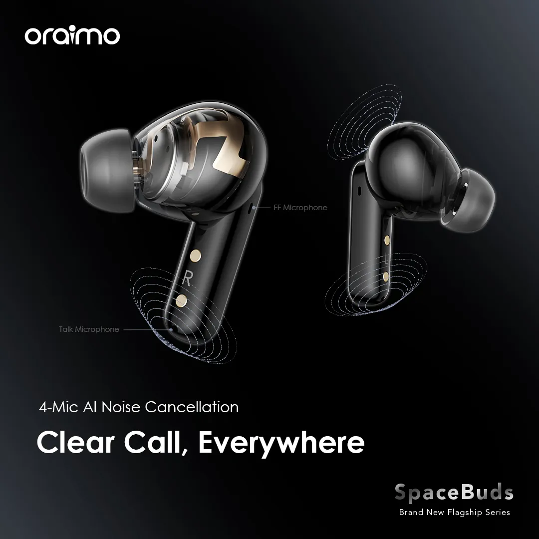 Oraimo OTW-630 SpaceBuds Hybrid ANC True Wireless Earbuds Customized Voice Prompt - Image 10