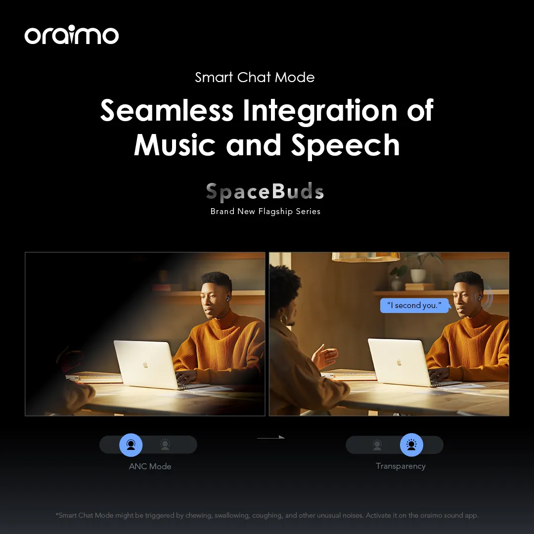 Oraimo OTW-630 SpaceBuds Hybrid ANC True Wireless Earbuds Customized Voice Prompt - Image 18