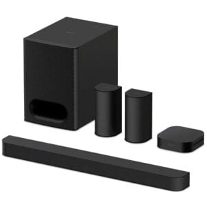 Sony Bravia Theatre System 6(HT-S60) Real 5.1ch 1000W,Dolby Atmos/DTS:X Soundbar Home Theatre with Powerful subwoofer & Wireless Rear Speakers,Voice Zoom3,BCA App, Bluetooth,HDMI eARC