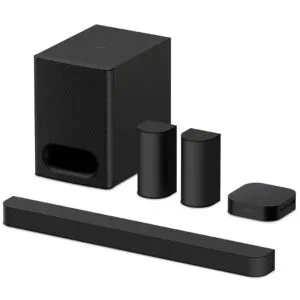 Sony Bravia Theatre System 6(HT-S60) Real 5.1ch 1000W,Dolby Atmos/DTS:X Soundbar Home Theatre with Powerful subwoofer & Wireless Rear Speakers,Voice Zoom3,BCA App, Bluetooth,HDMI eARC