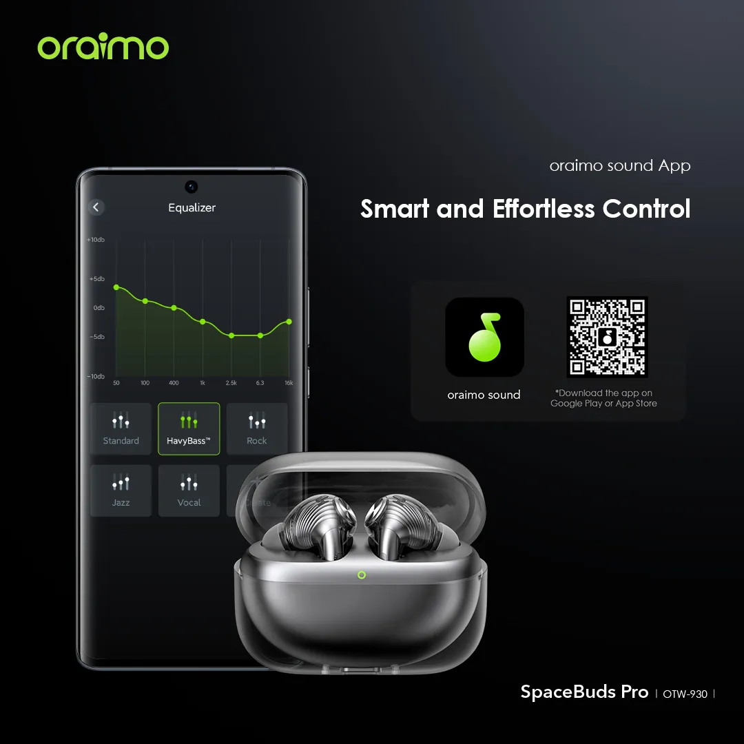 Oraimo SpaceBuds Pro Hybrid ANC True Wireless Earbuds - Image 3