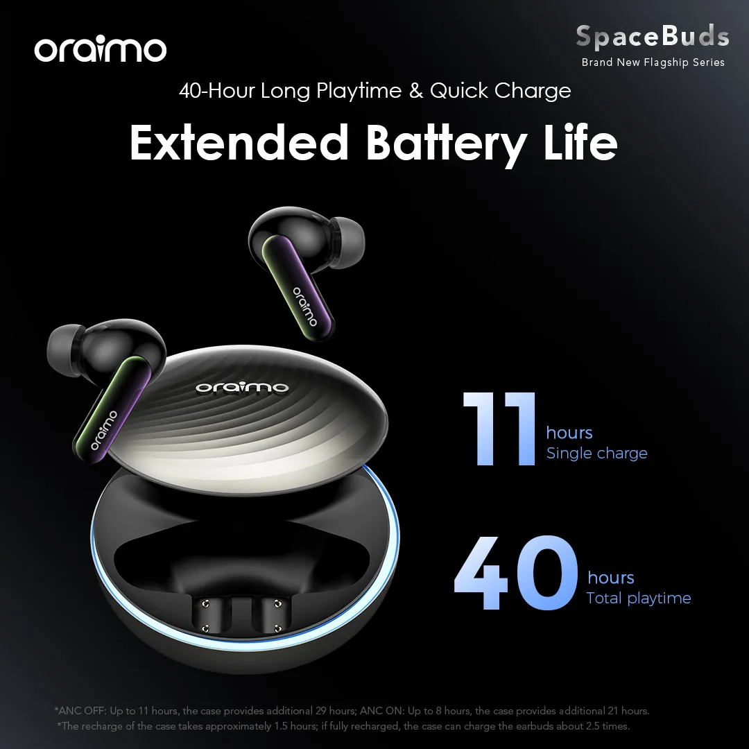 Oraimo OTW-630 SpaceBuds Hybrid ANC True Wireless Earbuds Customized Voice Prompt - Image 15
