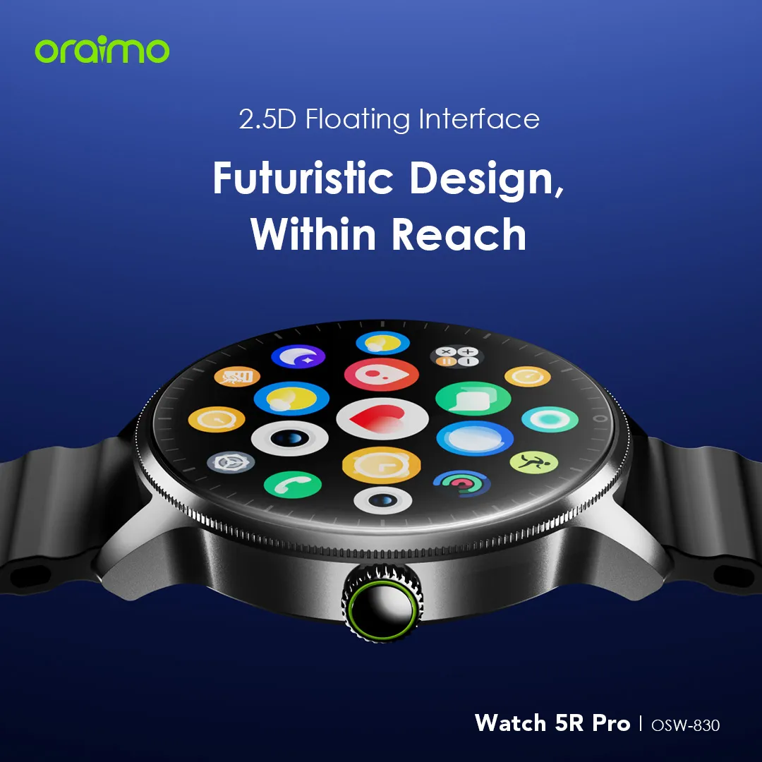 Oraimo OSW-830 Watch 5R Pro 1.43" AMOLED 2.5D Floating Interface IP68 Smart Watch - Image 8