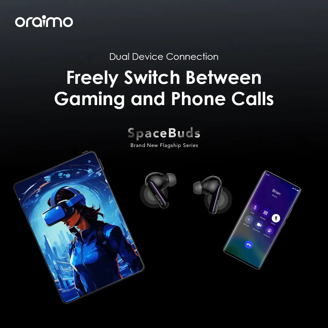 Oraimo OTW-630 SpaceBuds Hybrid ANC True Wireless Earbuds Customized Voice Prompt - Image 9