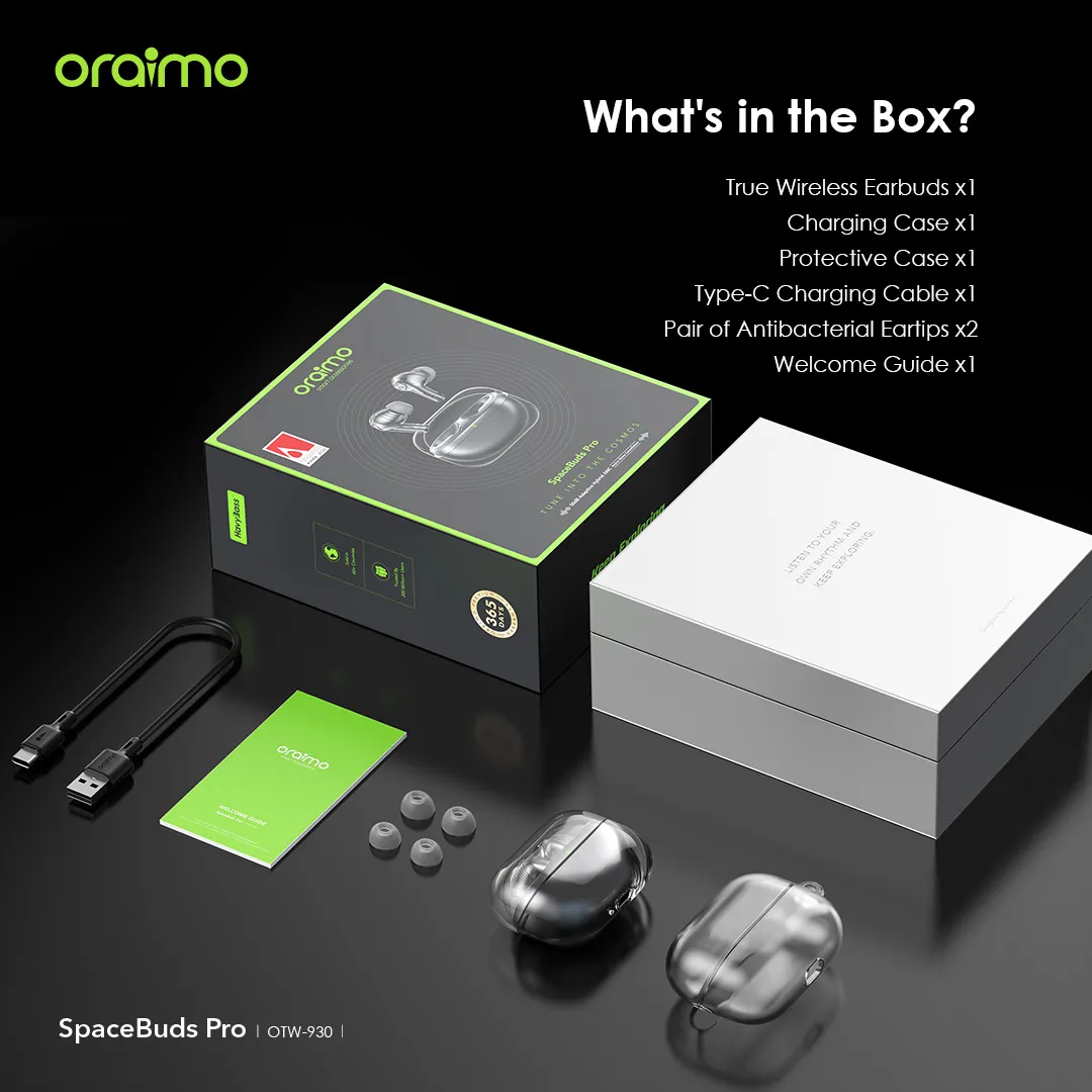 Oraimo SpaceBuds Pro Hybrid ANC True Wireless Earbuds - Image 2