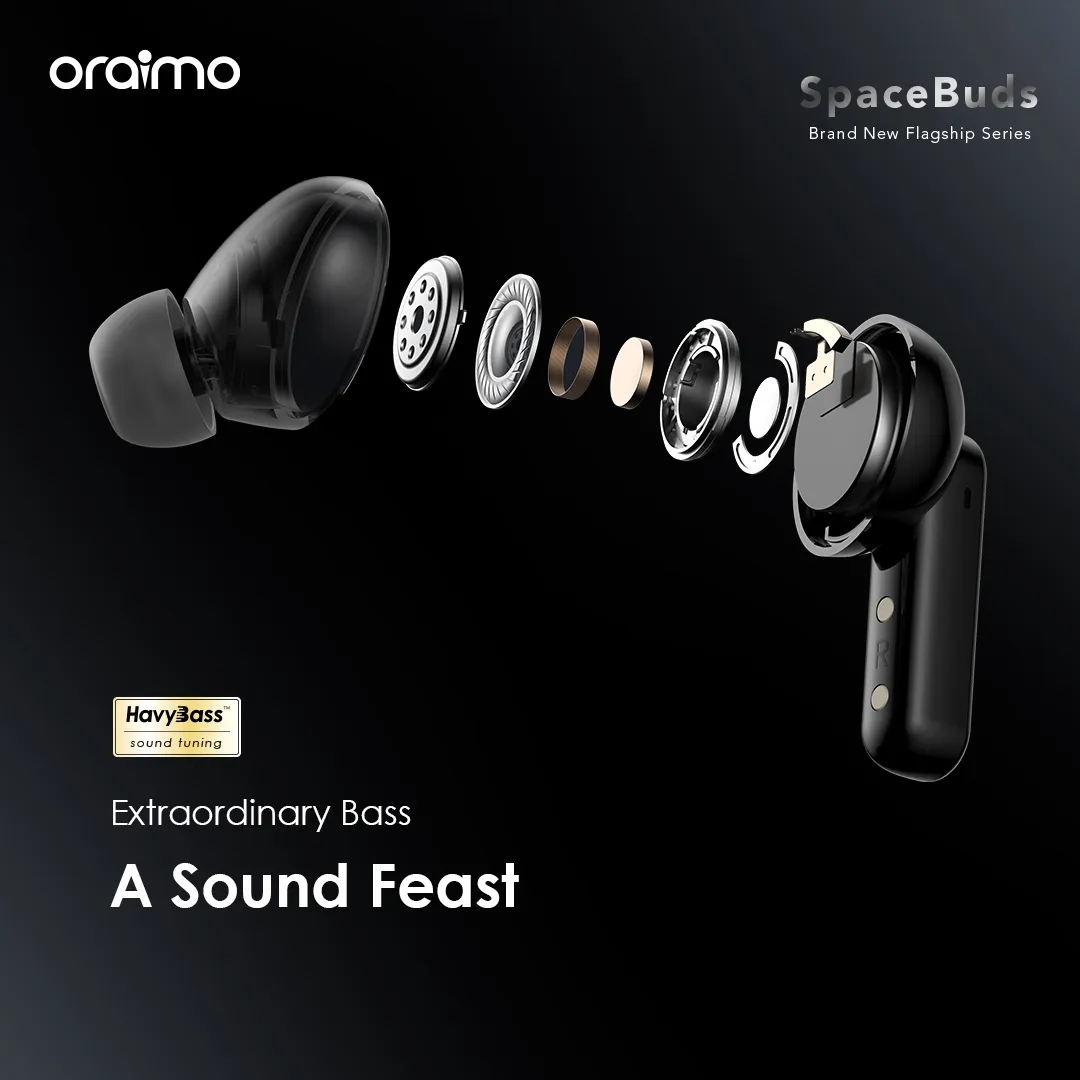 Oraimo OTW-630 SpaceBuds Hybrid ANC True Wireless Earbuds Customized Voice Prompt - Image 13