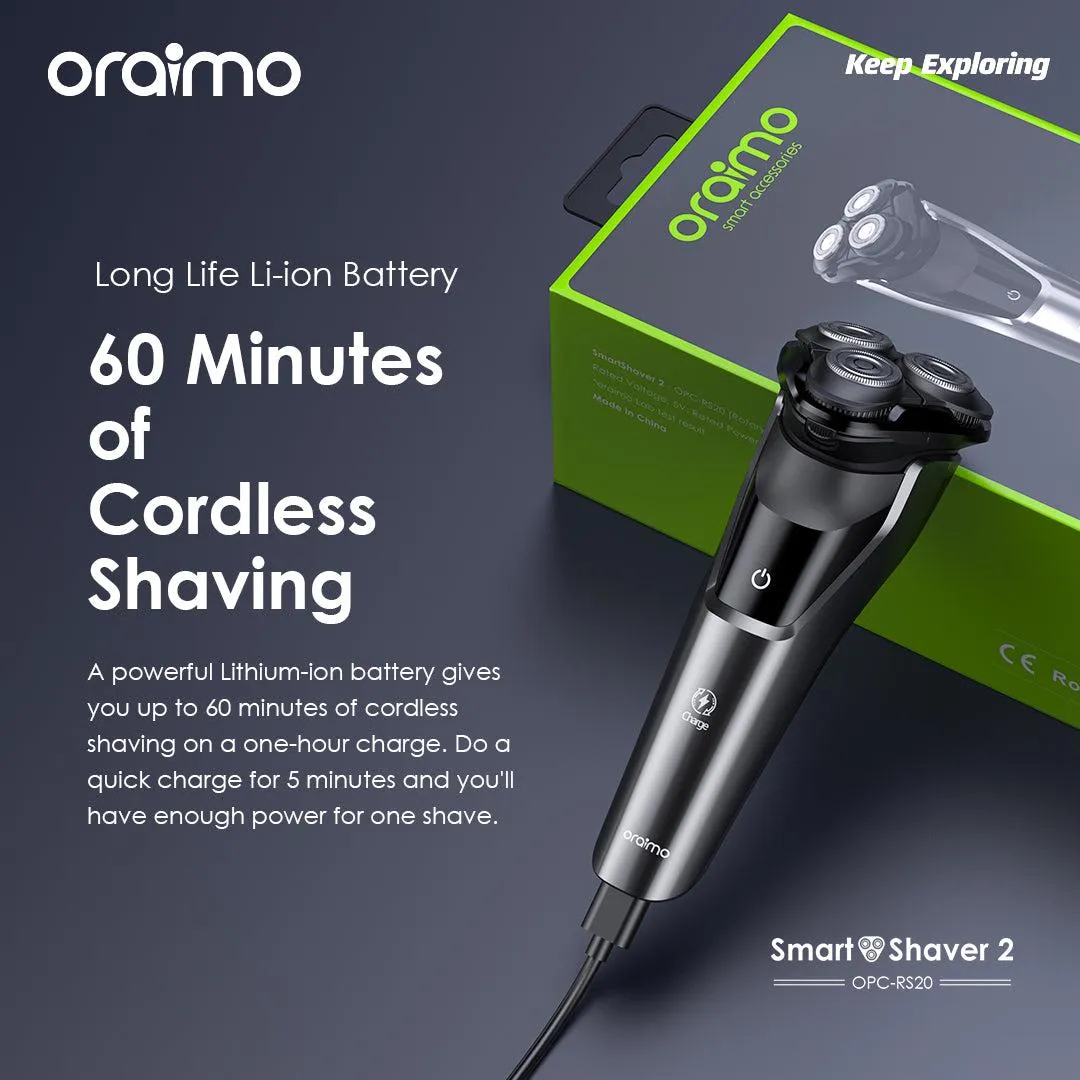 Oraimo OPC-RS20 Smart Shaver 2 IPX7 Smoothness Shaver - Image 2