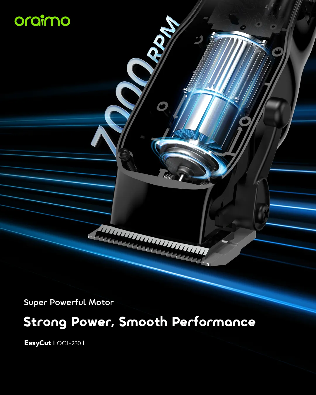 Oraimo EasyCut Super Powerful Adjustable Hair Clipper - Image 8