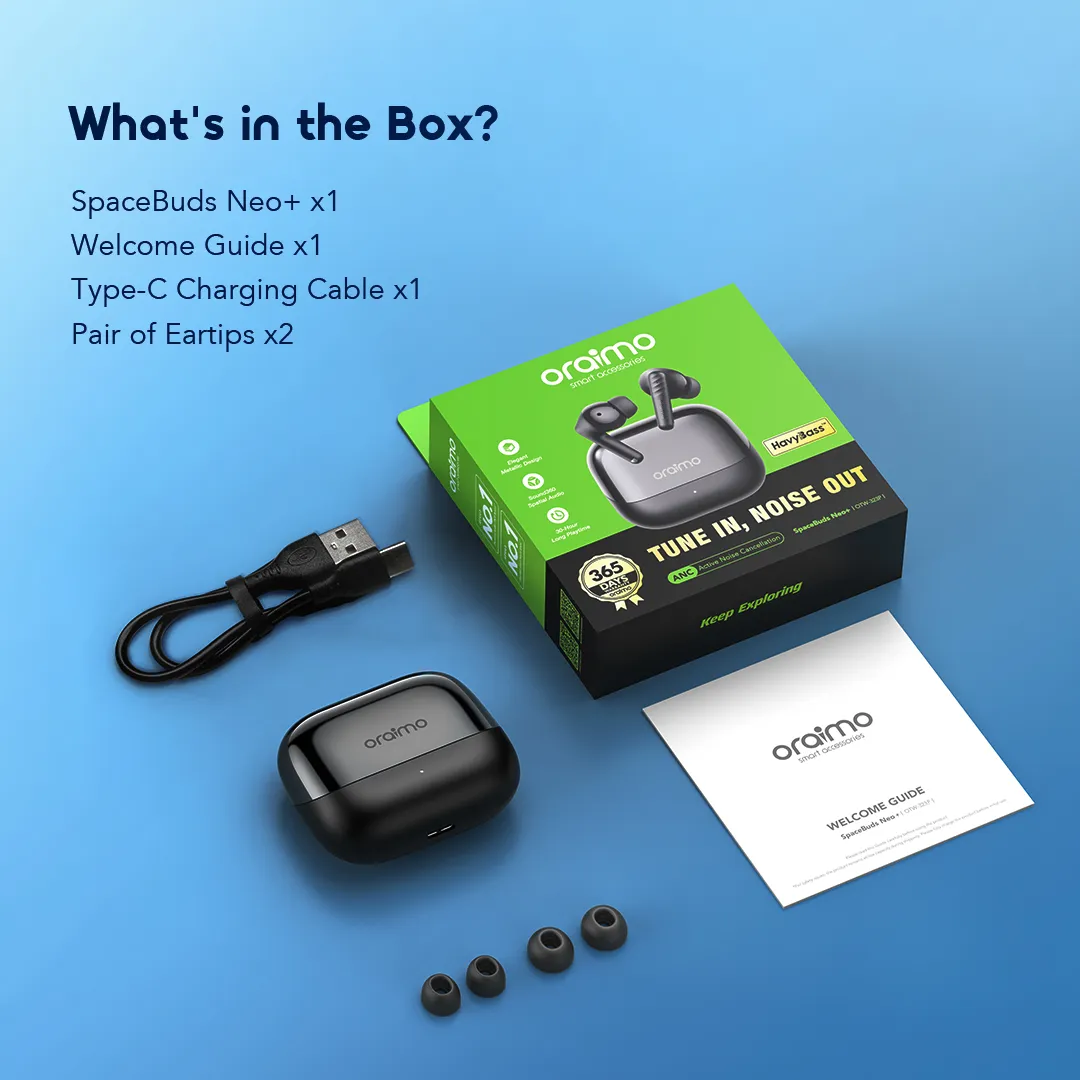 Oraimo SpaceBuds Neo+ ANC Spatial Audio True Wireless Earphones - Image 2