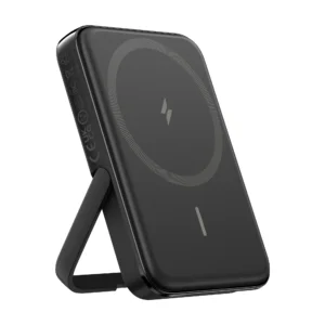 Anker A1618 MagGo MagSafe Power Bank with Foldable Stand – 5000mAh Wireless Charger, 7.5W Fast Charging, Slim Magnetic Battery Pack for iPhone 15/14/13 Series