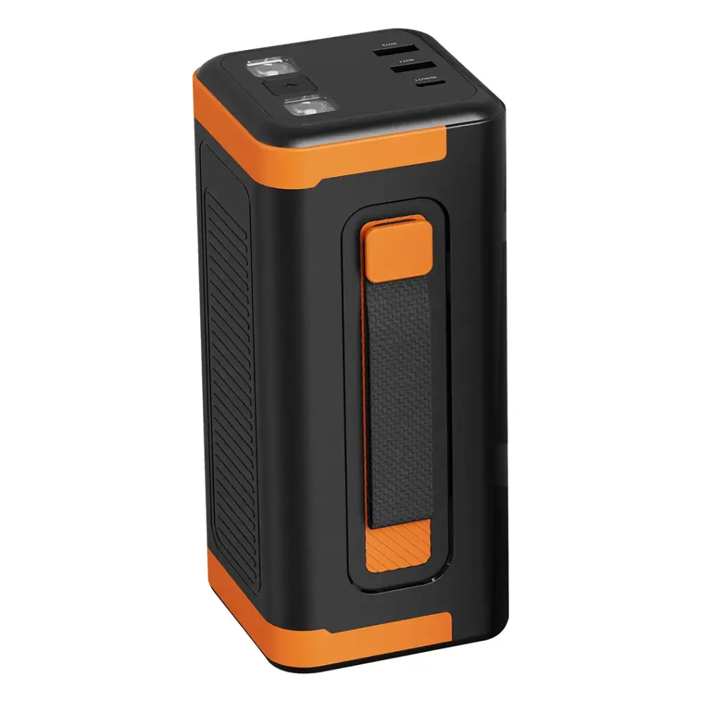 Porodo Power Boost 50000mAh Power Bank with Retractable Type-C Cable - Black - Image 4