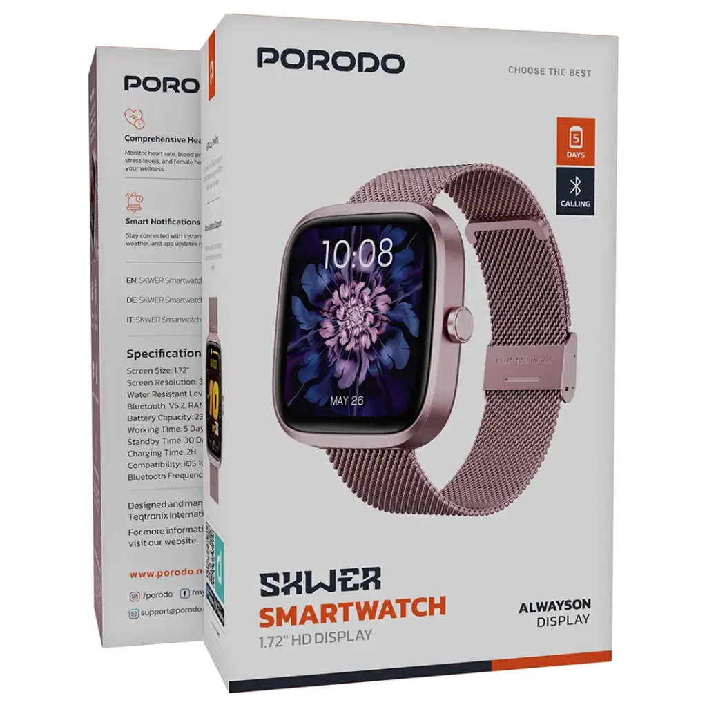 Porodo Skwer Smart Watch - Image 3