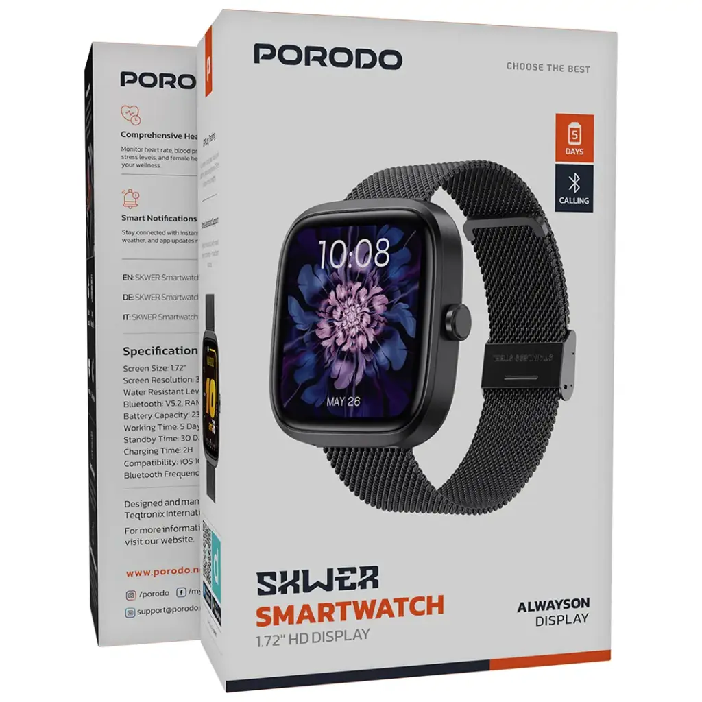 Porodo Skwer Smart Watch - Image 5