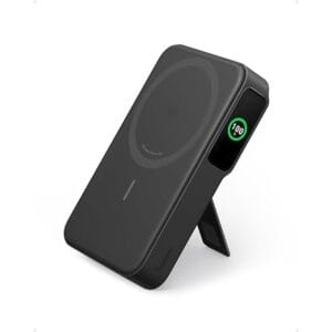 Anker MagGo Power Bank, Qi2 Certified 15W Ultra-Fast MagSafe-Compatible Portable Charger, 10,000mAh Battery Pack with Smart Display & Foldable Stand, For iPhone 16/15/14/13 Only (USB-C Cable Included)