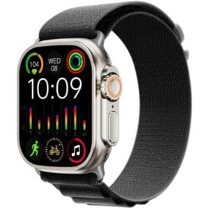 Porodo Blue Supremo Smart Watch – Bluetooth Connectivity, Stylish Black Dial, Blue Silicone Strap & Alpine Strap – Black