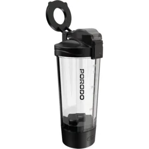 Porodo Lifestyle Portable Electric Grip & Mix Protein Shaker Bottle 700ml, Power Bank Functionality, BPA-Free, Magnetic Phone Holder, Compatible with MagSafe, Long Battery Life, Black