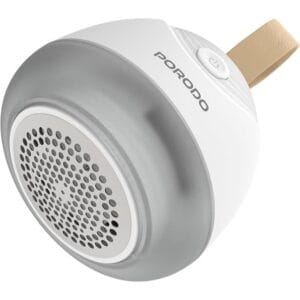 Porodo Lifestyle Rechargeable Fabric Shaver, Cordless Lint Remover with 6-Blade Design & 7200RPM Motor, USB-C Electric Sweater Shaver for Clothes & Upholstery - White