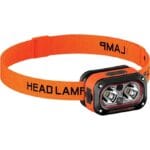 Porodo Wave-Sensor Rechargeable LED Head Lamp, 5×Lighting Modes, 150 Lumens, 6H Working Time, Hand Wave Control, Elastic Headband, Lightweight Head Flashlight for Cycling/Camping/Emergency – Orange