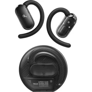 Soundcore V40i by Anker, Open-Ear Headphones, Clear Design, Lidless Case, 4 Adjustable Positions for Every Ear Size, Richer Bass, IP55, 21H Playtime, AI Clear Calls, Bluetooth 5.4, App Control