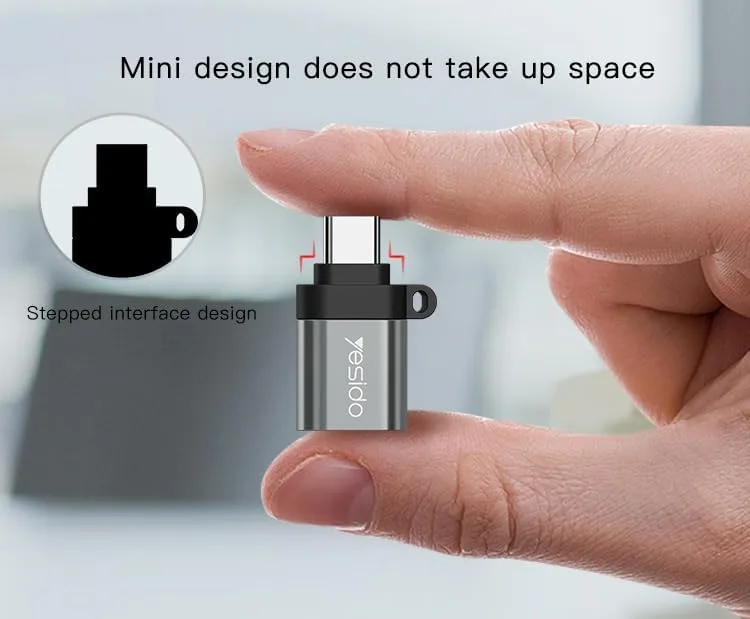Yesido GS06 OTG to Type-C 3.0 Adapter – Super Fast USB-C Data Transfer Converter - Image 5