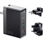 Mcdodo 100W GaN USB C Wall Charger, 100W Portable 3 Port Charger, USB-C QC PD 3.0 Power Adapter.
