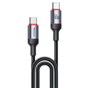 YESIDO CA183 USB C to C Cable 60W Fast Charging 2M / 6.6FT Aluminum Alloy Braided Data Sync Cord