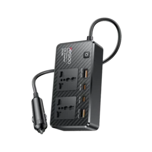 YESIDO VC07 200W Car Power Inverter – AC 220V Output, QC3.0 & PD Fast Charging, Dual USB-C & USB-A