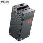 YESIDO YP63 50000mAh Power Bank (22.5W Fast Charge, PD 20W, 6 Ports, LED Display, Heavy-Duty) – Black