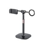 YESIDO C297 2-in-1 Adjustable Phone Holder (360° Rotation, Magnetic + Clamp, 30–46cm Height) – Black