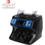 Nigachi NC-10 Mix Money Counting Machine, Max 500 Notes Hopper Capacity, Max 200 Notes Stacker Capacity, Roller Friction Feed System, 800,1000,1200 Notes/min Counting Speed, Black | NC-10 Mix