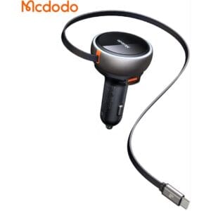 Mcdodo CC-485 FreeGo 80W PD Car Charger with 80cm Retractable USB-C Cable, Triple Device Fast Charging