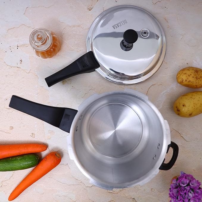 Delcasa Aluminium Pressure Cooker 5L, Multi-Colour, Dc1119 - Image 5