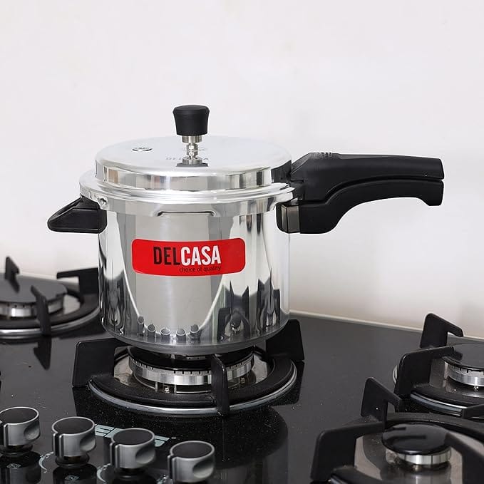 Delcasa Aluminium Pressure Cooker 5L, Multi-Colour, Dc1119 - Image 2