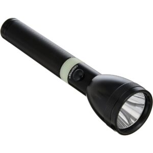Geepas GFL4641 Rechargeable LED Flashlight – Portable Aluminum LED Torch with Lithium Battery, Water Resistant Design & Bright Emergency Lighting for Outdoor & Everyday Use